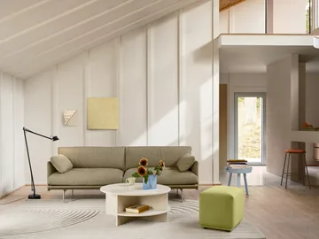 Outline Soft sofa - Clay 15-aluminium legs, 3 seater - Muuto