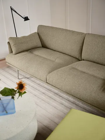 Outline Soft sofa - Clay 15-aluminium legs, 3 seater - Muuto