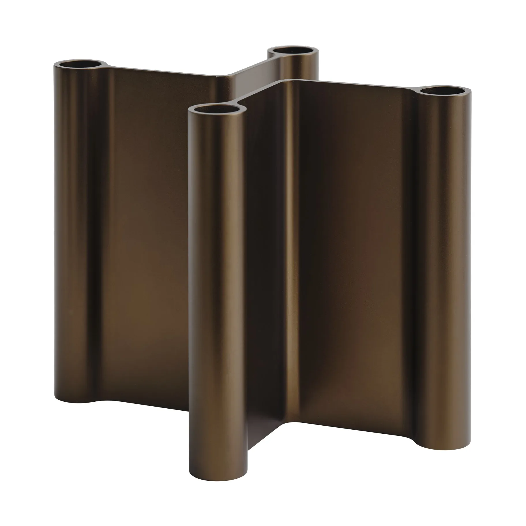 Pair candle holder 18 cm, Brown Muuto