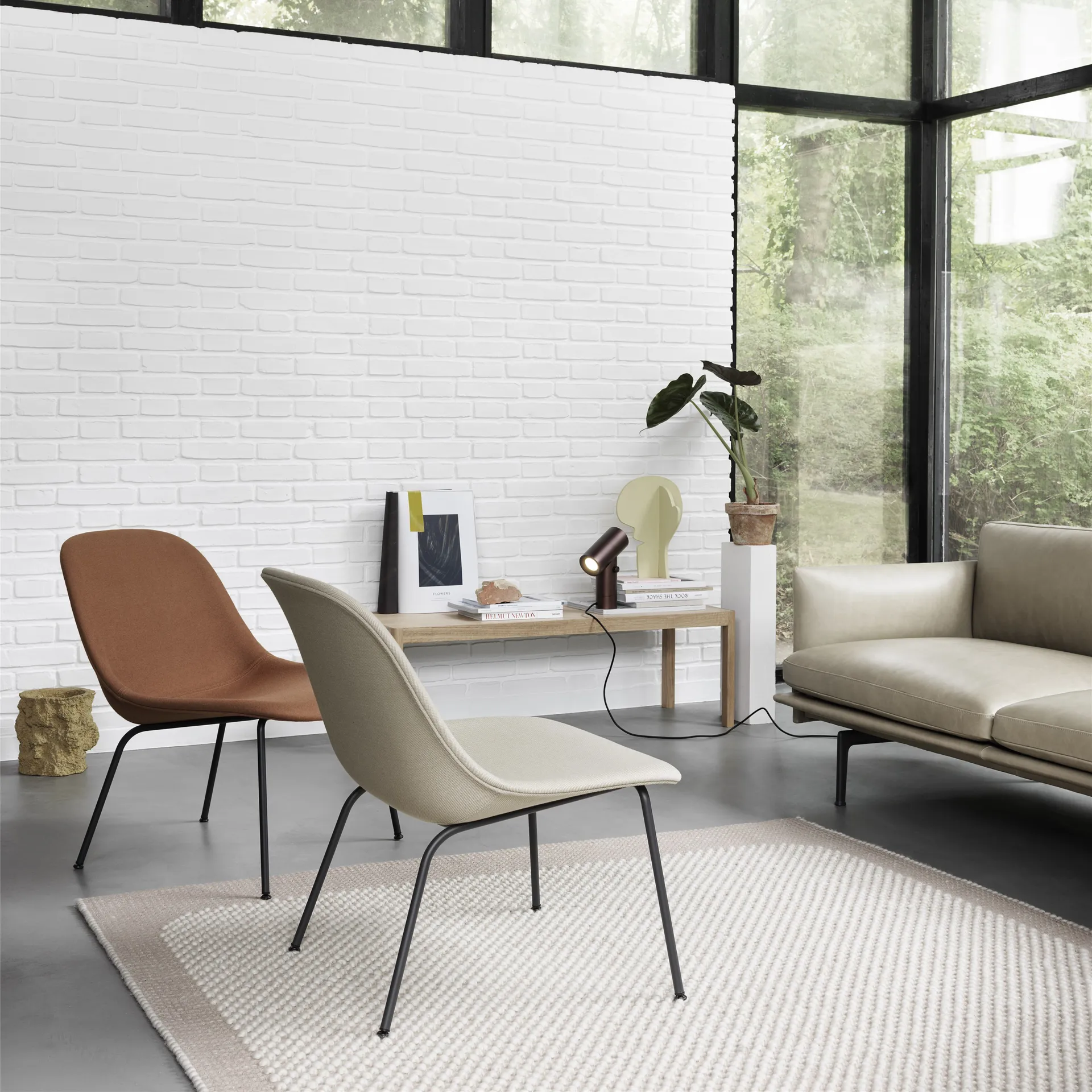Pebble rug 170x240 cm, Pale rose Muuto