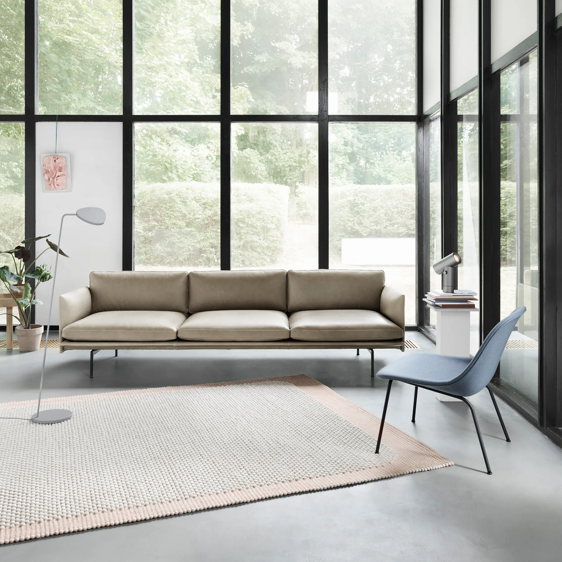Pebble rug 200x300 cm, pink Muuto