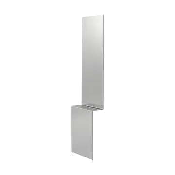 Pleat wall mirror - Polished steel, 227x57 cm - Muuto