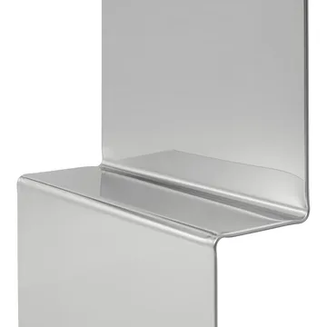 Pleat wall mirror - Polished steel, 227x57 cm - Muuto