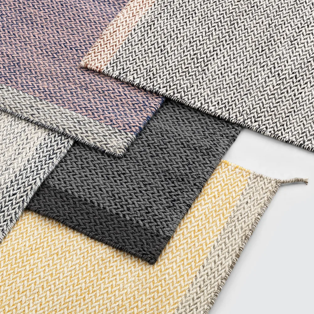 Ply wool rug 170x240 cm, yellow Muuto