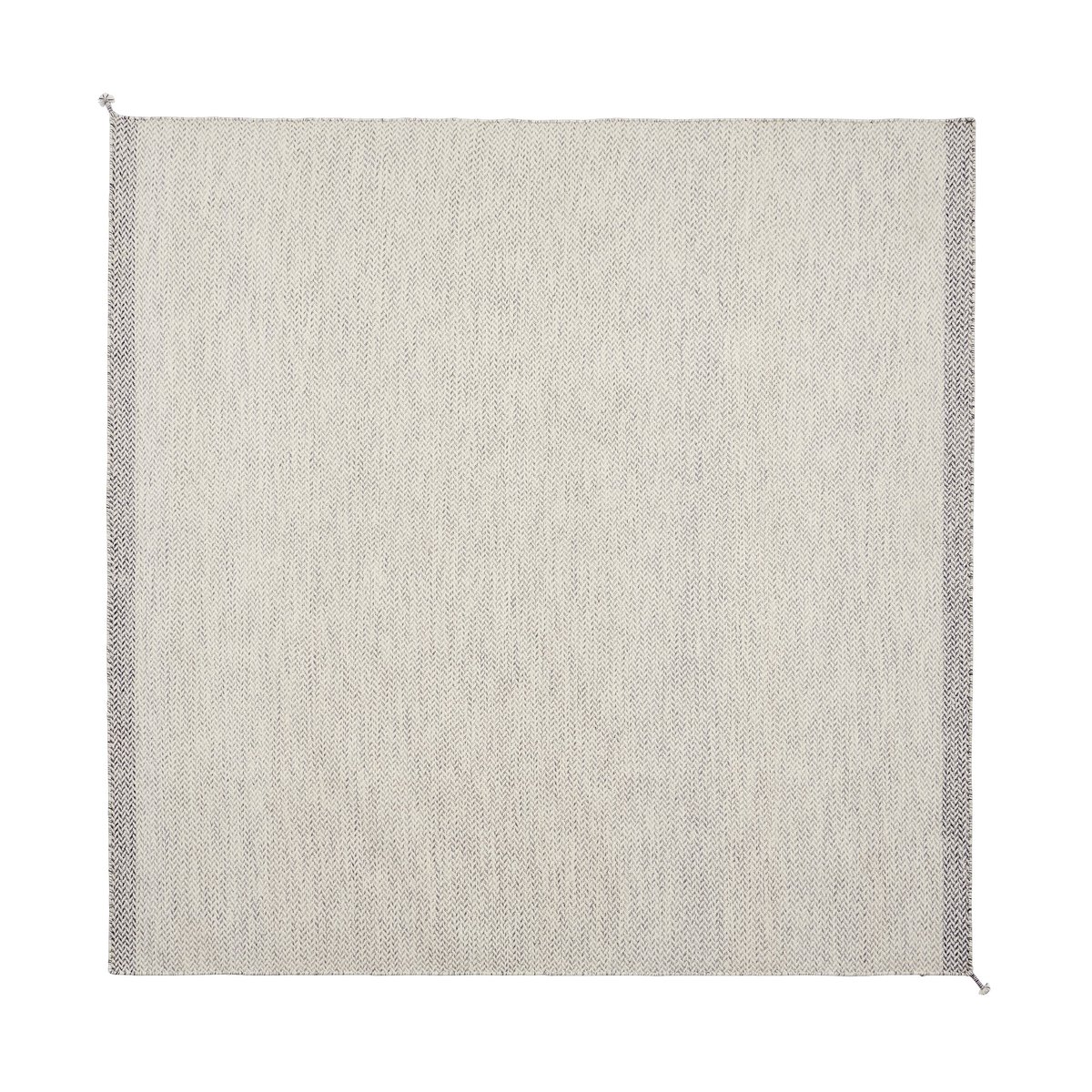 Muuto Ply wool rug 240x240 cm Off-white | Scandinavian Design | Fringe & Deep pile rugs | White