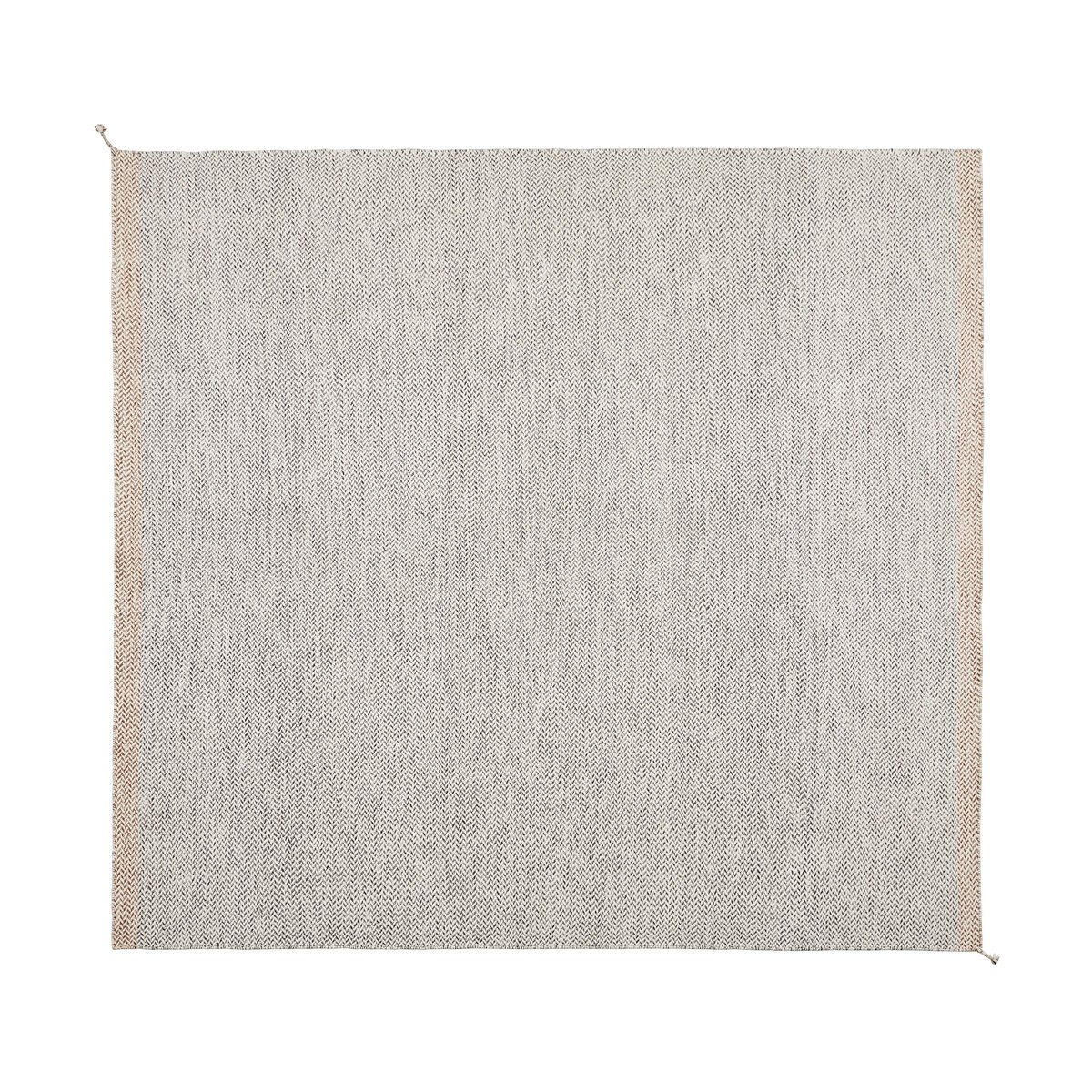 Muuto Ply wool rug 280x280 cm Black-white | Scandinavian Design | Fringe & Deep pile rugs | Black