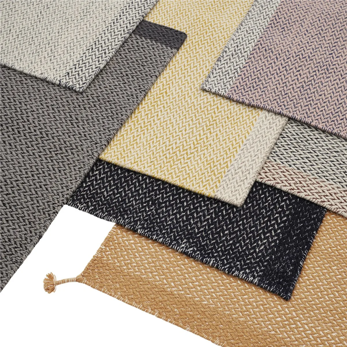 Ply wool rug 80x200 cm, Yellow Muuto