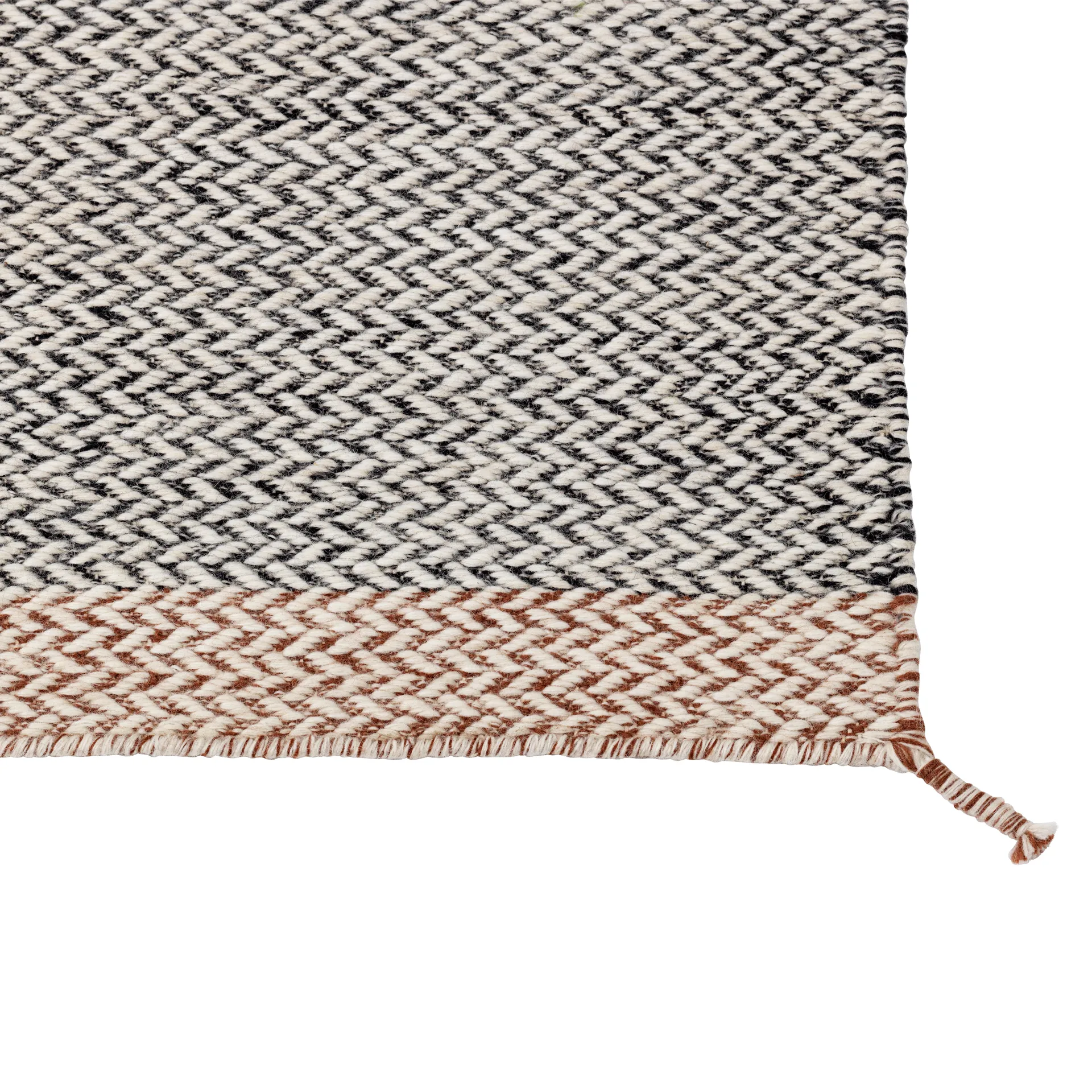 Ply wool rug 85x140 cm, black-white Muuto