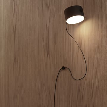 Post magnetic cord bracket for wall lamp - black - Muuto