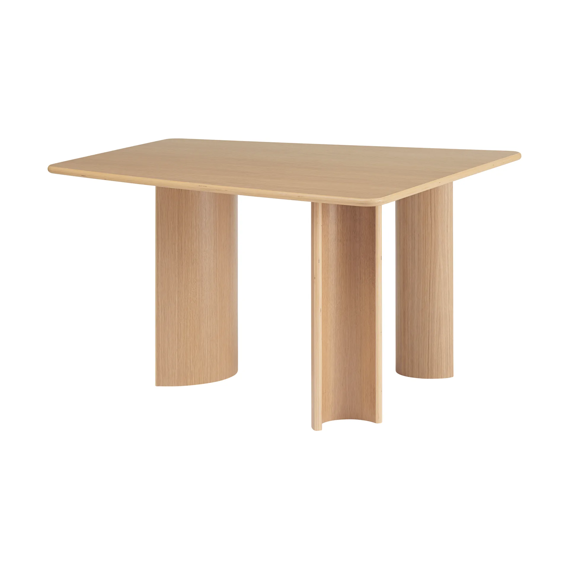 Re-norm dining table, Lacquered oak veneer, 130x120 cm Muuto