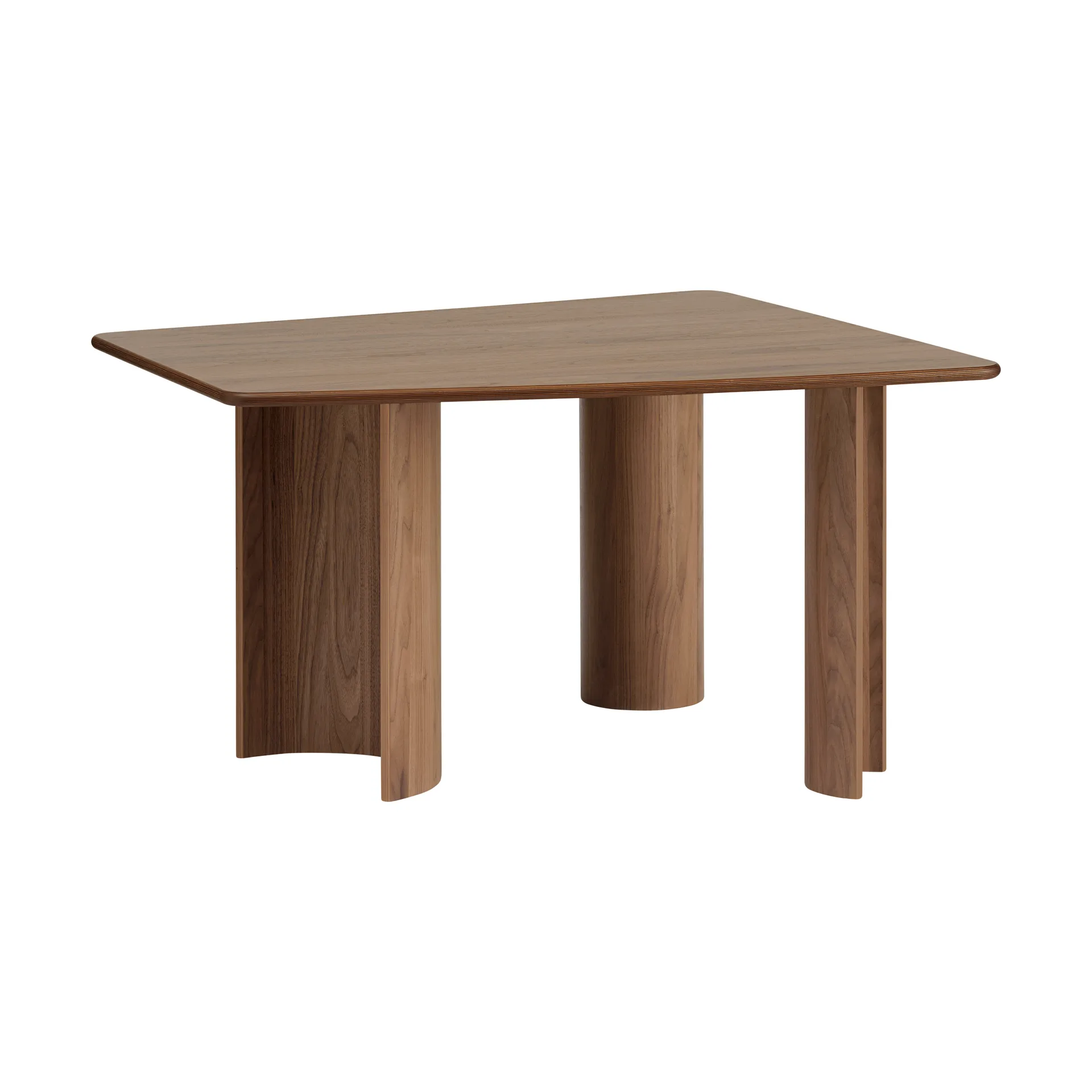 Re-norm table, Lacquered walnut veneer, 130x120 cm Muuto