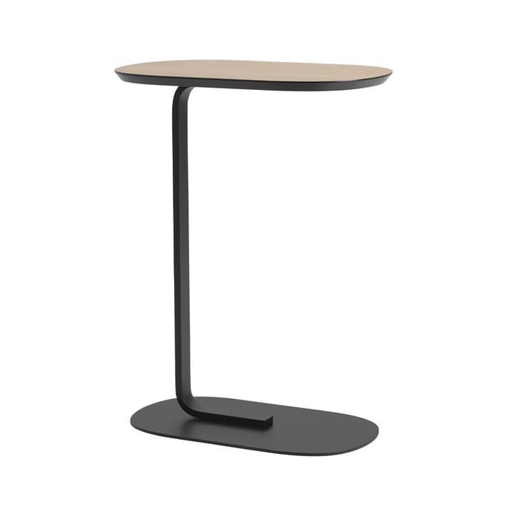 Relate Side table H: 73.5 cm - Oak veneer-Black - Muuto