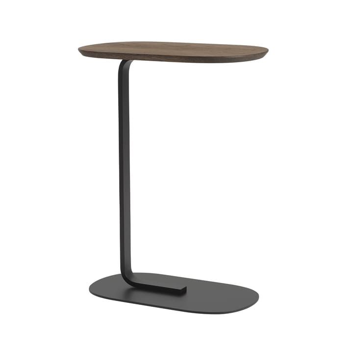 Relate Side table H: 73.5 cm - Smoked oak-Black - Muuto