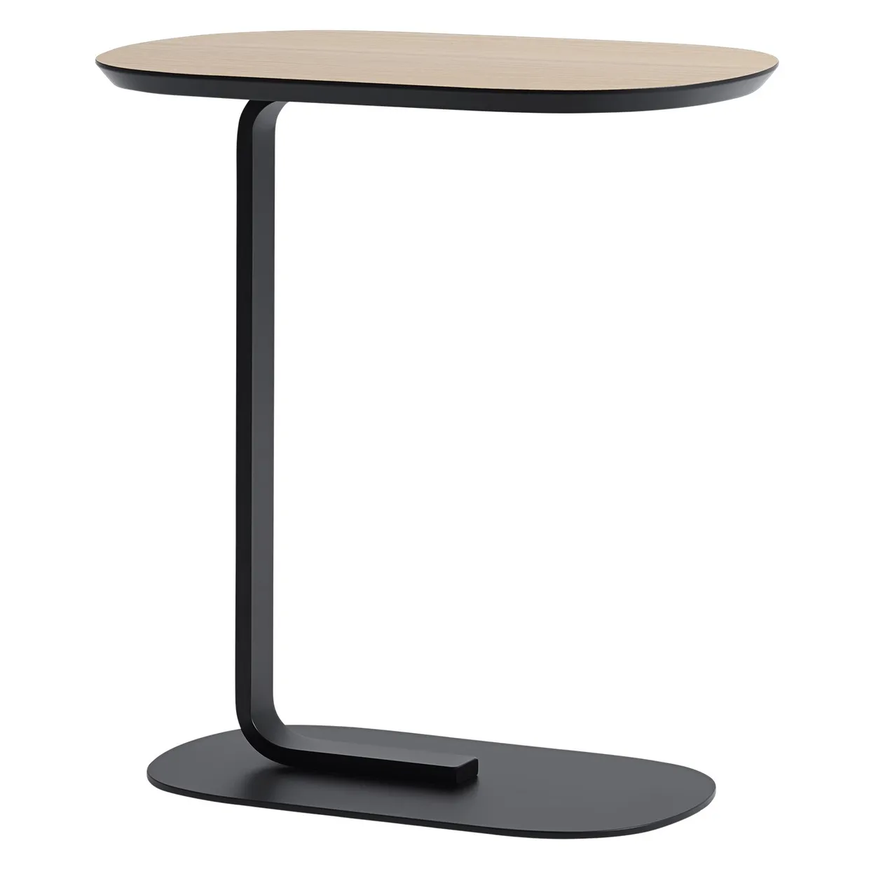 Muuto Relate sidetable 60,5 cm Oak,black | Scandinavian Design | Side tables | Black