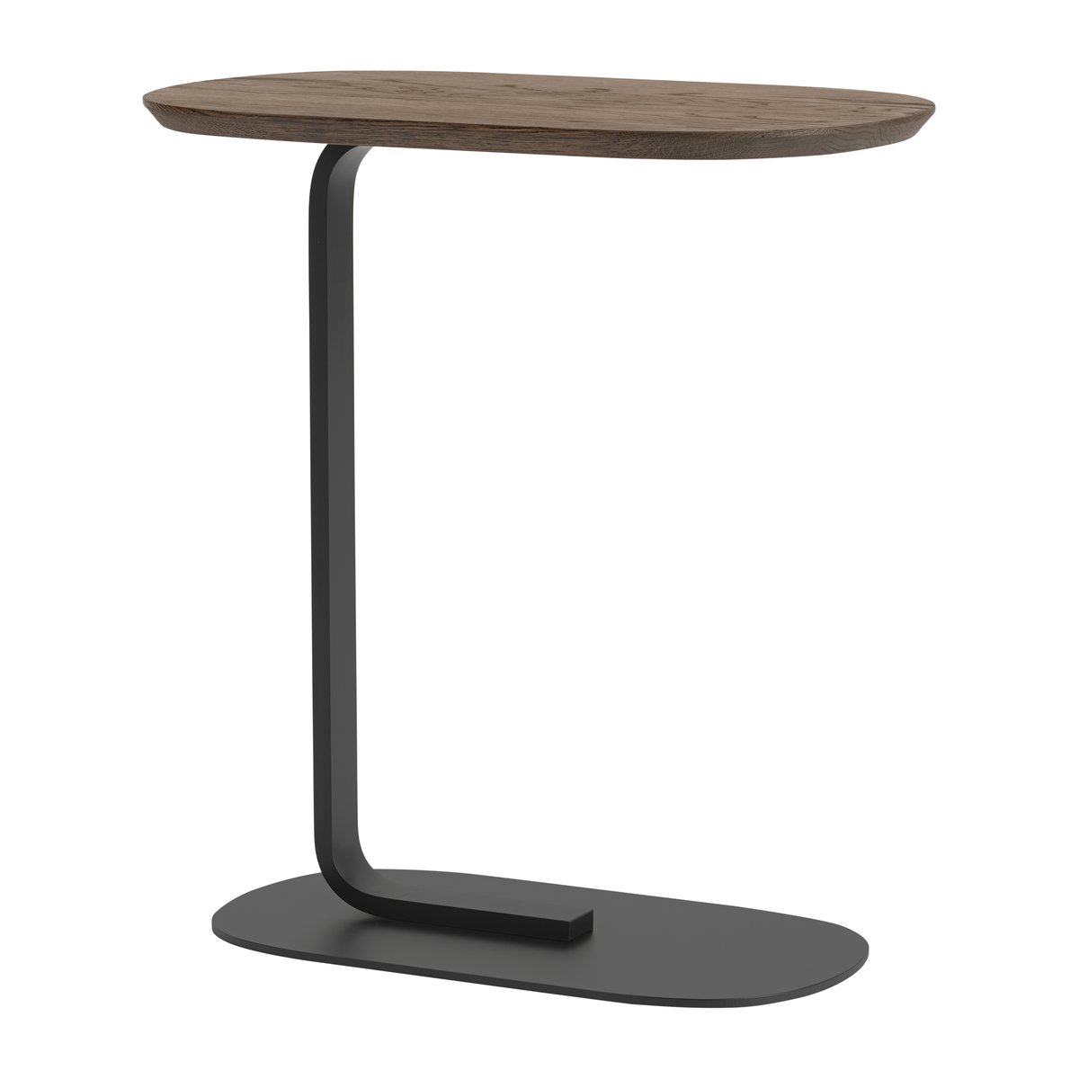 Muuto Relate sidetable 60,5 cm Smoked oak-black | Scandinavian Design | Side tables | Black