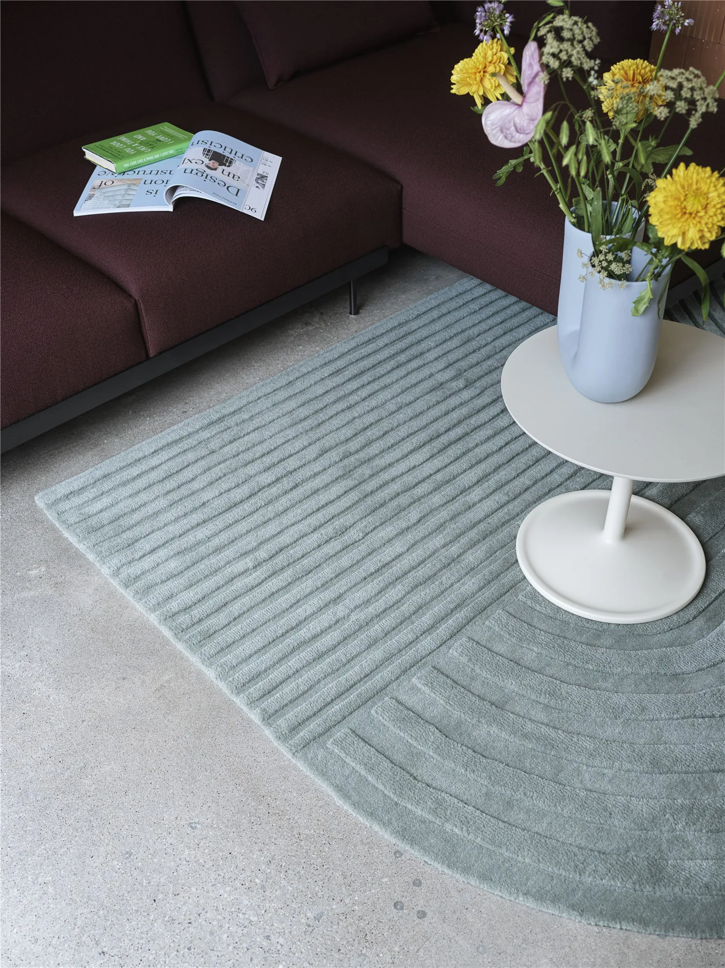 Relevo rug 170x240 cm, Sage green Muuto