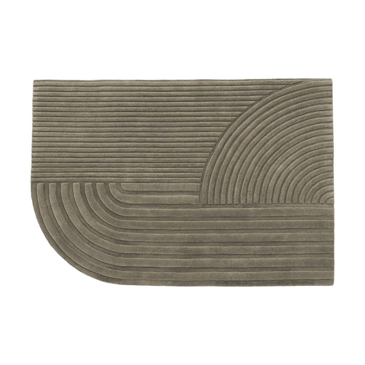 Muuto Relevo rug 170x240 cm Taupe | Scandinavian Design | Wool rugs | Beige