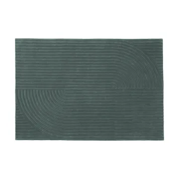 Relevo Rug Quattro wool rug - Dark green, 170x240 cm - Muuto