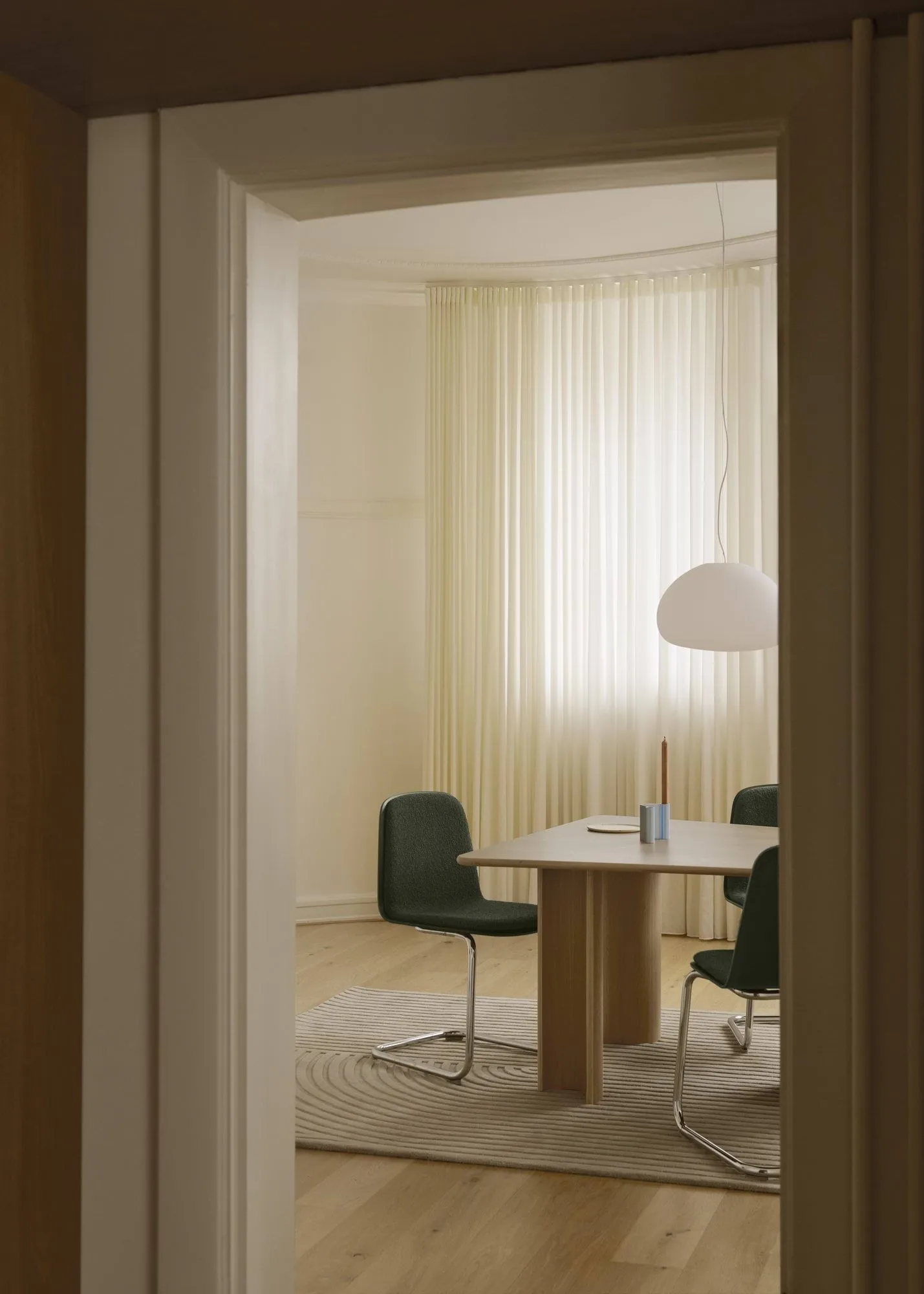 Relevo Rug Quattro wool rug, Dark green, 170x240 cm Muuto