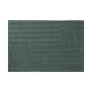 Relevo Rug Quattro wool rug - Dark green, 200x300 cm - Muuto