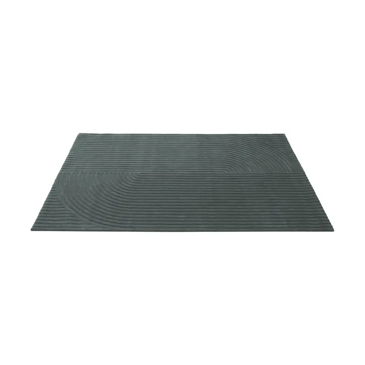 Relevo Rug Quattro wool rug - Dark green, 200x300 cm - Muuto