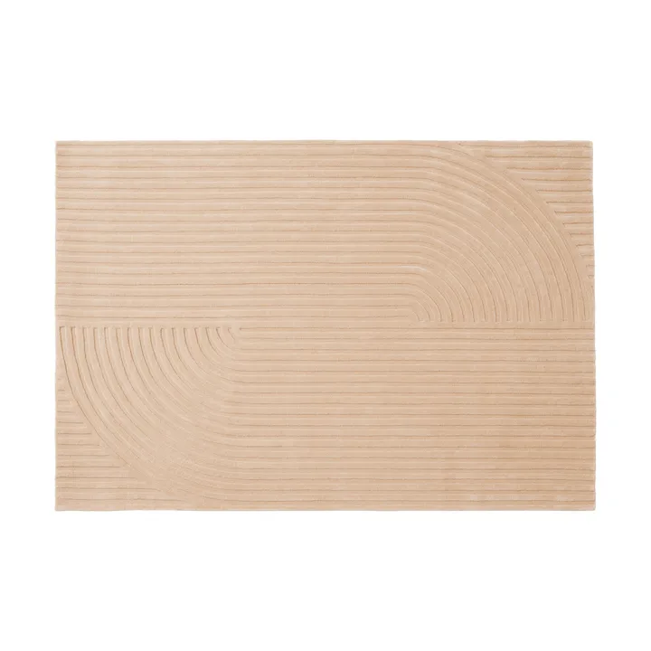 Relevo Rug Quattro wool rug - Light rose, 170x240 cm - Muuto