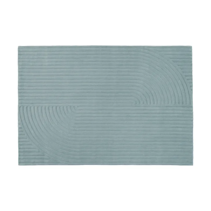 Relevo Rug Quattro wool rug - Sage green, 170x240 cm - Muuto