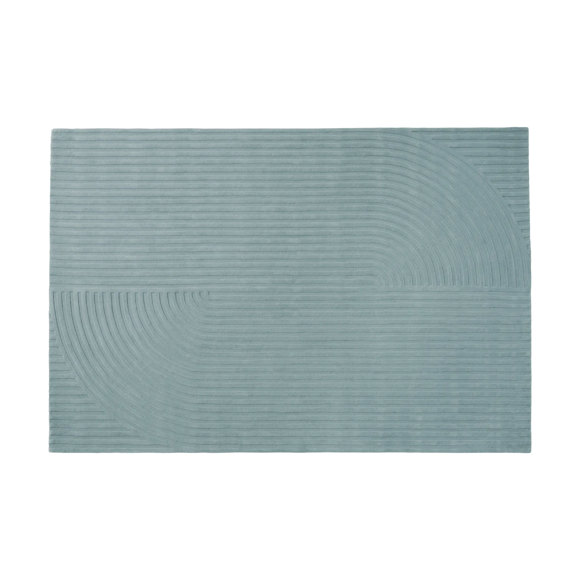 Relevo Rug Quattro wool rug, Sage green, 200x300 cm Muuto