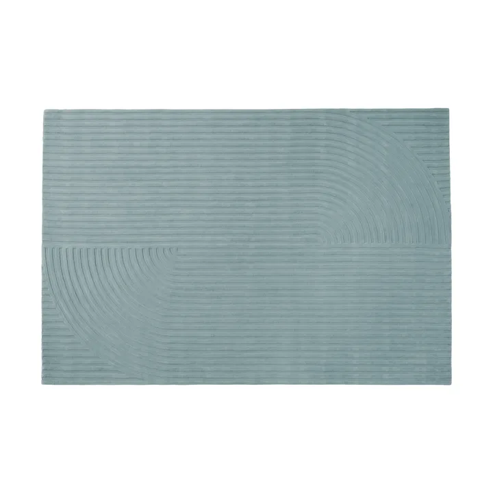 Relevo Rug Quattro wool rug - Sage green, 200x300 cm - Muuto