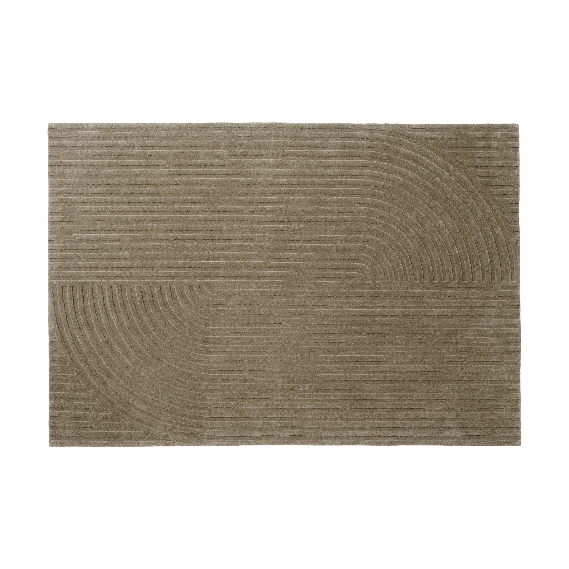 Relevo Rug Quattro wool rug, Taupe, 170x240 cm Muuto