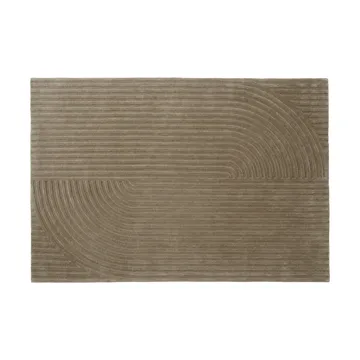 Relevo Rug Quattro wool rug - Taupe, 170x240 cm - Muuto
