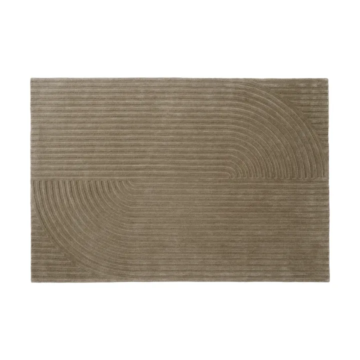 Relevo Rug Quattro wool rug - Taupe, 170x240 cm - Muuto