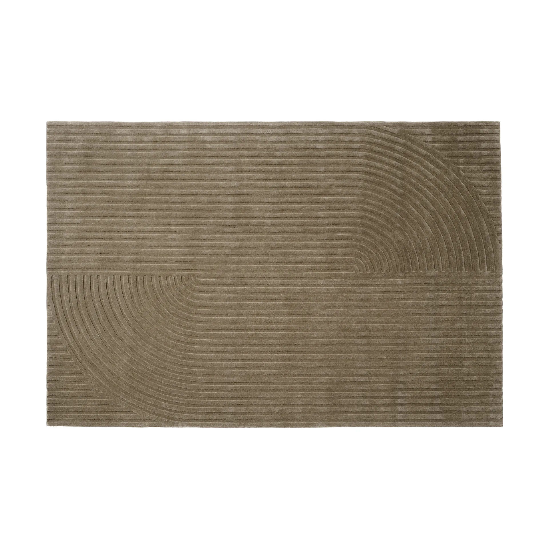 Relevo Rug Quattro wool rug, Taupe, 200x300 cm Muuto