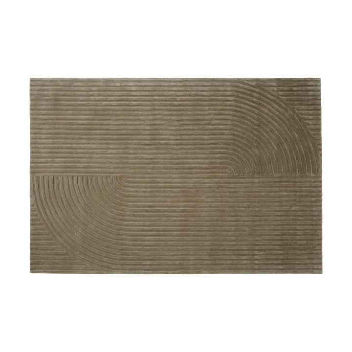 Relevo Rug Quattro wool rug - Taupe, 200x300 cm - Muuto