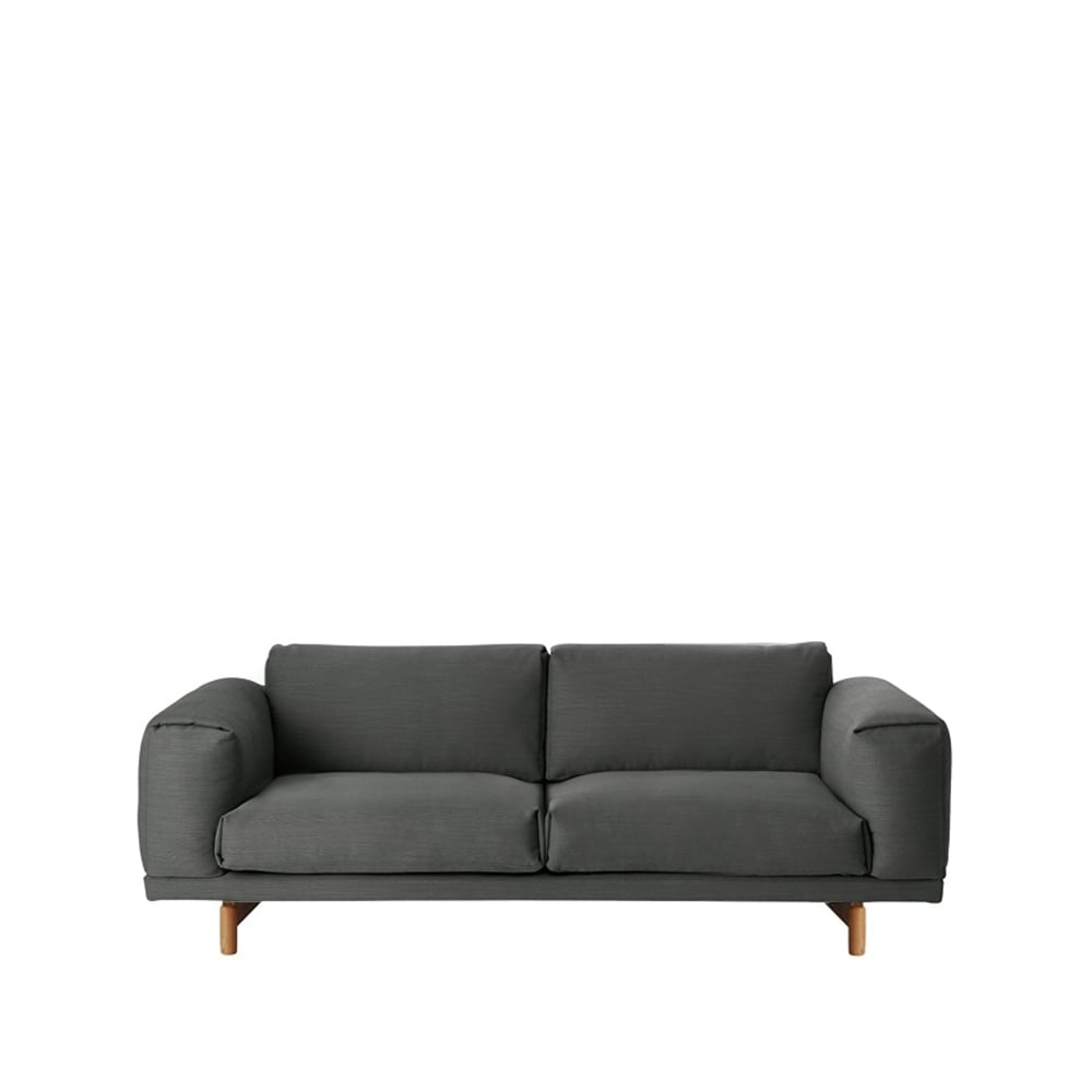 Muuto Rest sofa 2-seat-remix 163 grey-oak legs | Scandinavian Design | Sofas | Grey