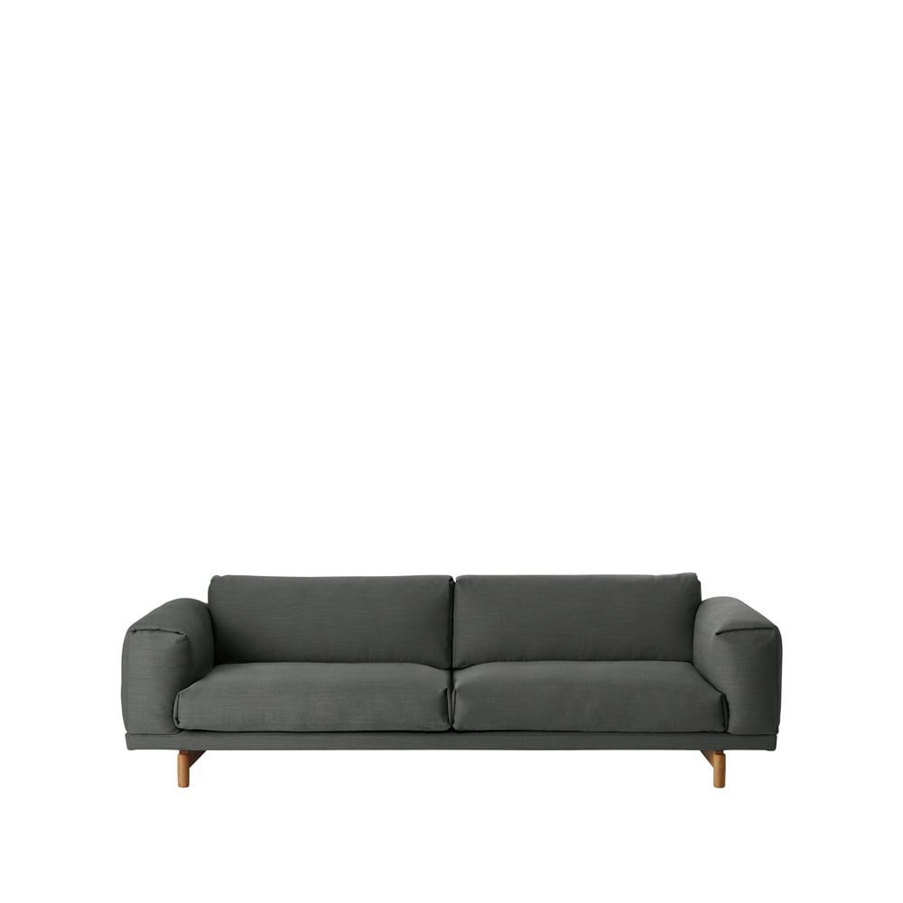 Muuto Rest sofa 3-seat-remix 163 grey-oak legs | Scandinavian Design | Sofas | Grey