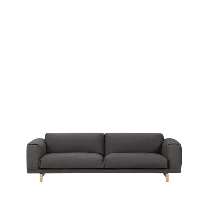 Rest sofa - 3-seat-vancouver 13 grey-oak legs - Muuto