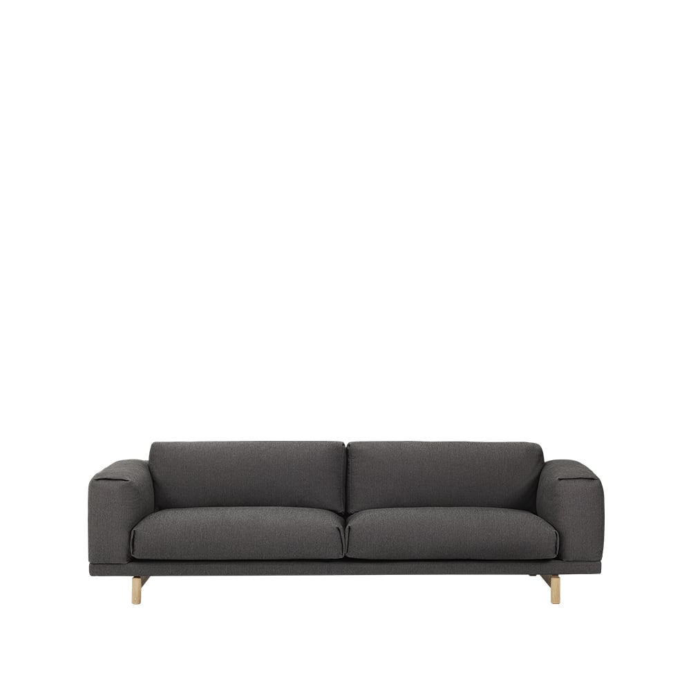 Muuto Rest sofa 3-seat-vancouver 13 grey-oak legs | Scandinavian Design | Sofas | Grey