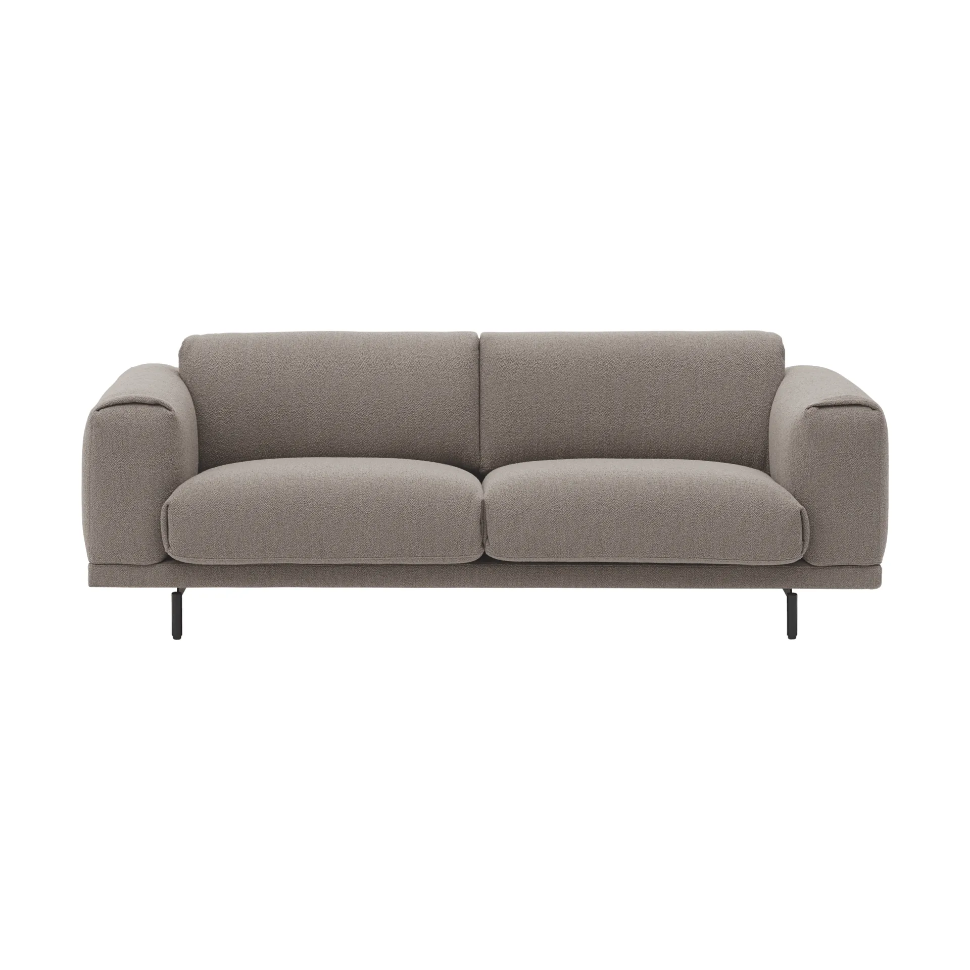 Rest sofa, 3-seater, Hearth 6 grey-black legs Muuto