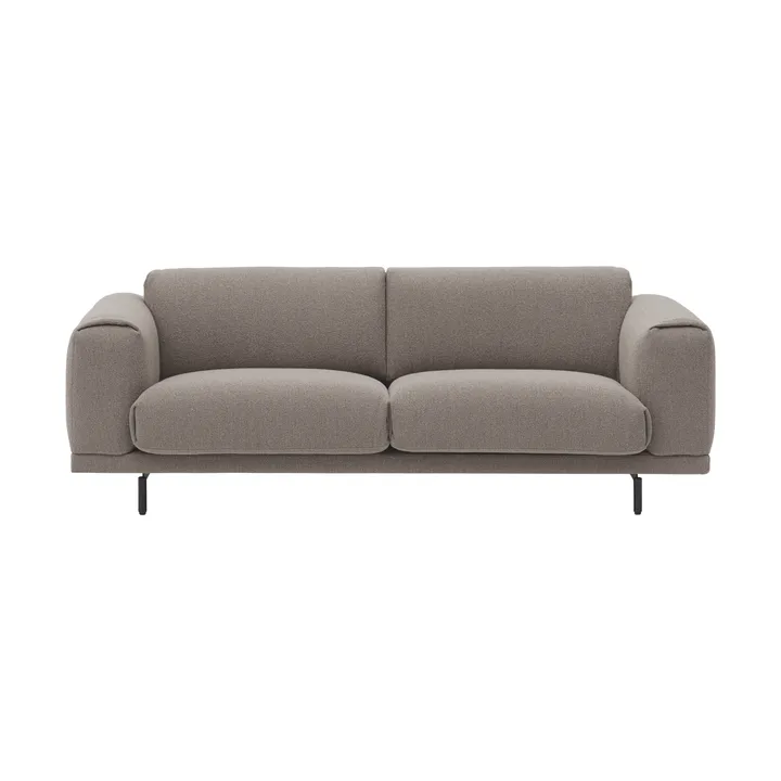 Rest sofa - 3-seater, Hearth 6 grey-black legs - Muuto