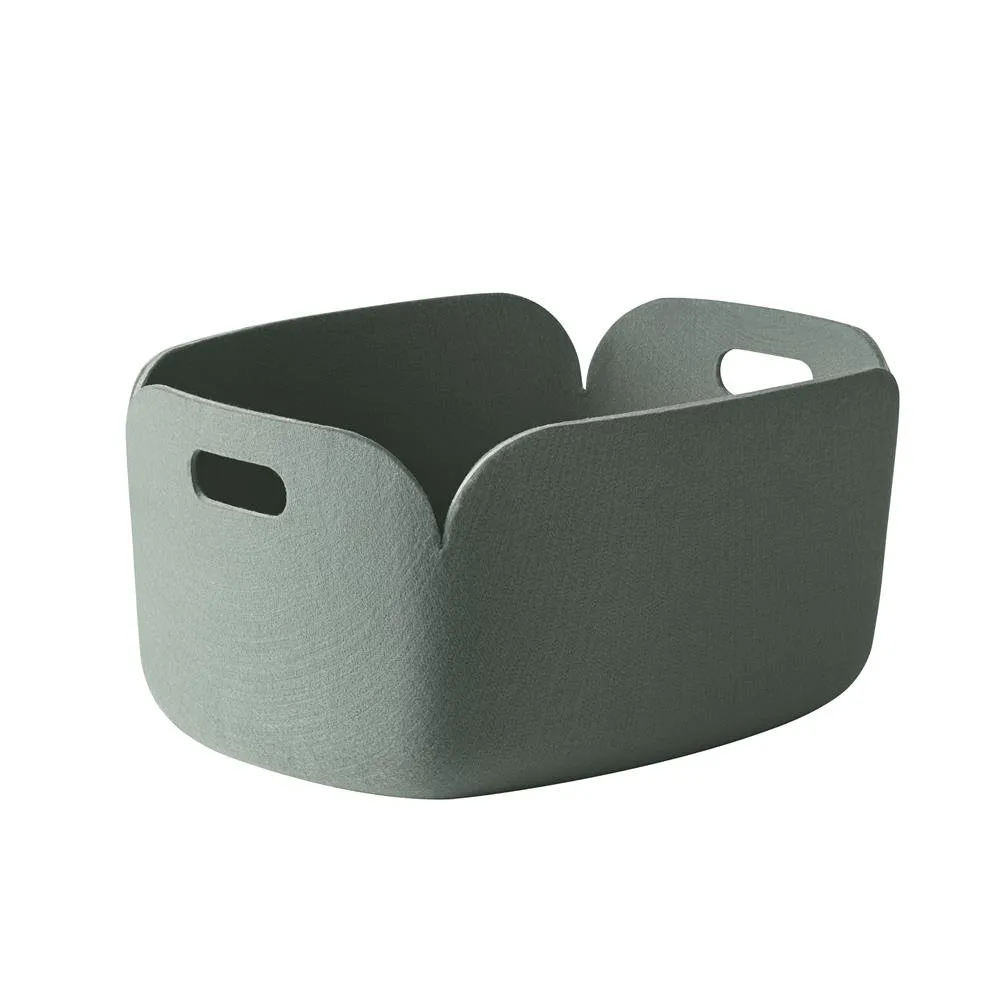 Muuto Restore storage basket Dusty green | Scandinavian Design | Storage baskets | Green
