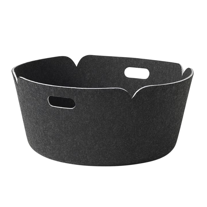 Restore storage basket round - black melange - Muuto