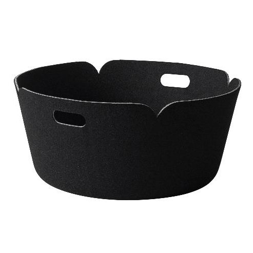 Muuto Restore storage basket round Black | Scandinavian Design | Storage baskets | Black
