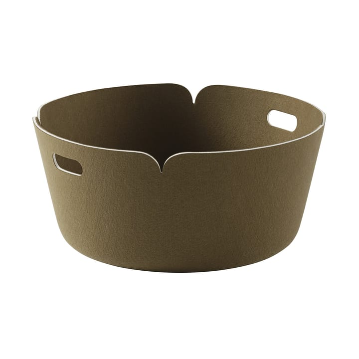 Restore storage basket round - Brown Green - Muuto