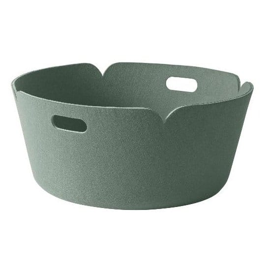Restore storage basket round - dusty green - Muuto