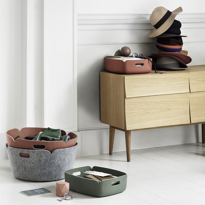 Restore storage basket round - grey - Muuto