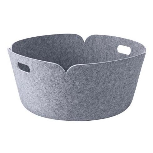 Muuto Restore storage basket round Grey | Scandinavian Design | Storage baskets | Grey