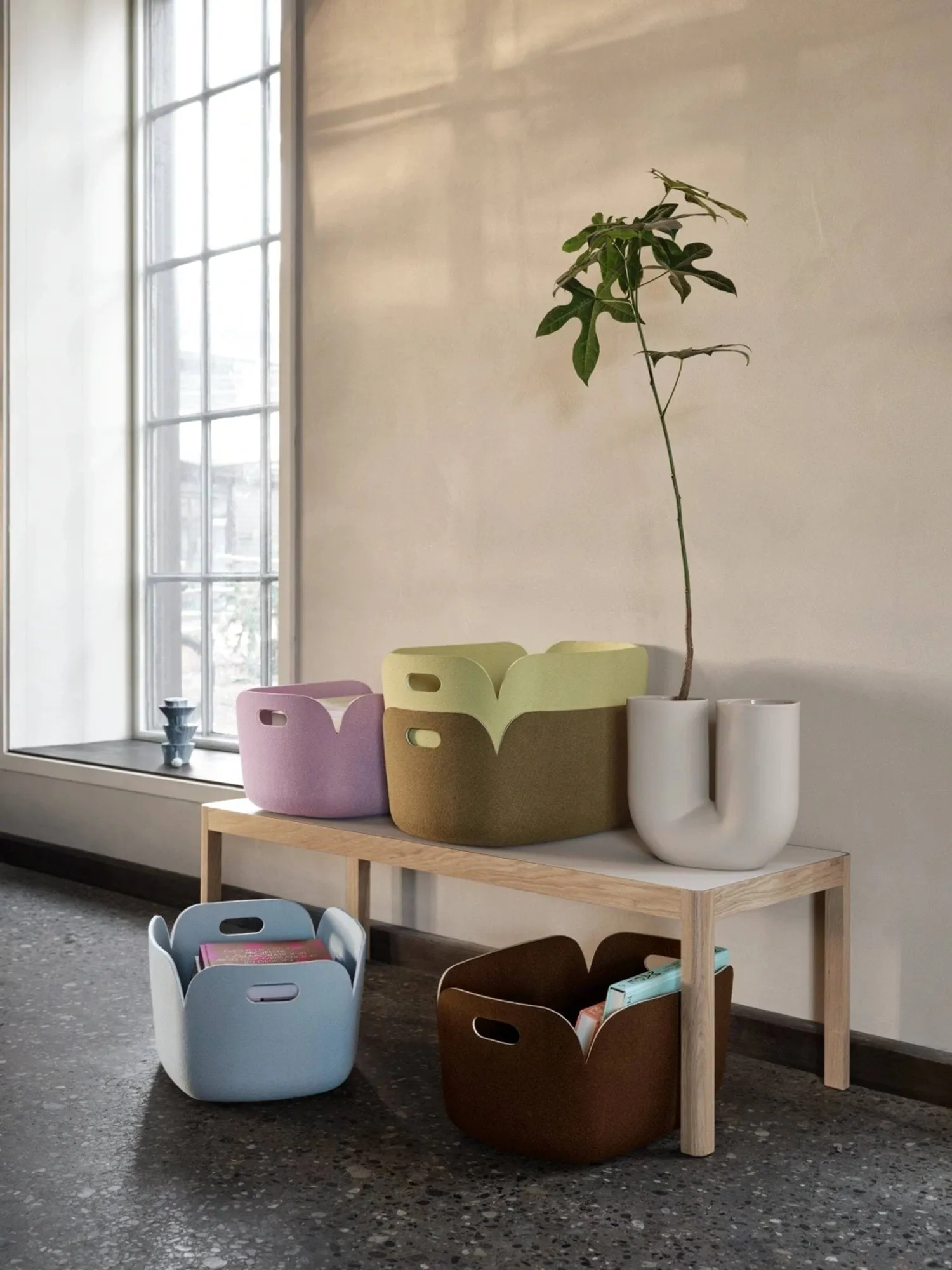 Restore storage basket, Sand Muuto