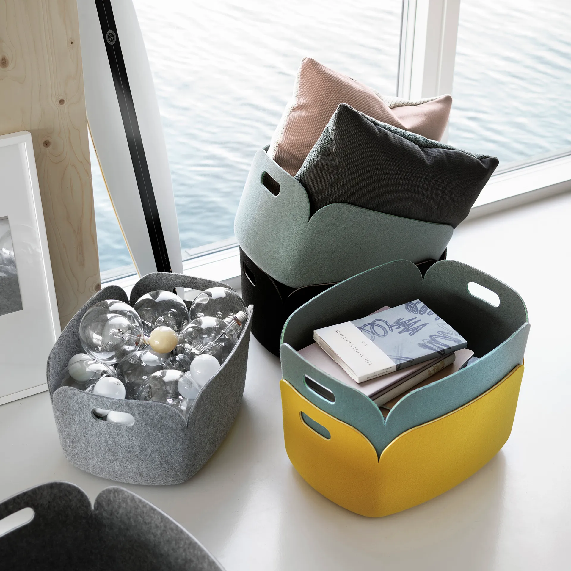 Restore storage basket, yellow Muuto