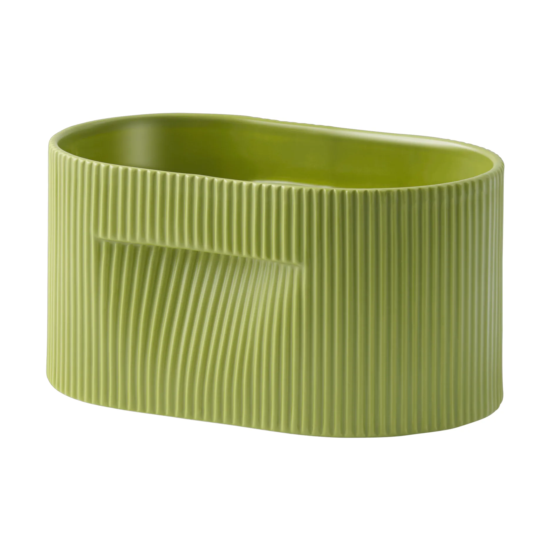 Ridge flower pot 13 cm, Moss green Muuto